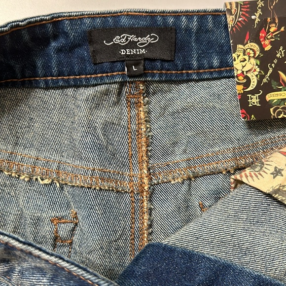 Ed Hardy Women's Blue Shorts Size L - Picture 10 of 11